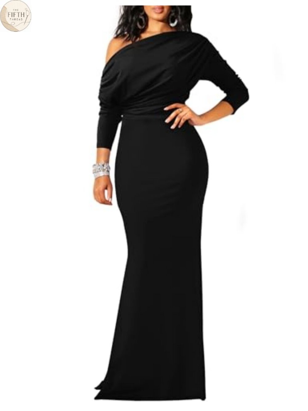 Women's Long Sleeve Off Shoulder Mermaid Long Formal Dress